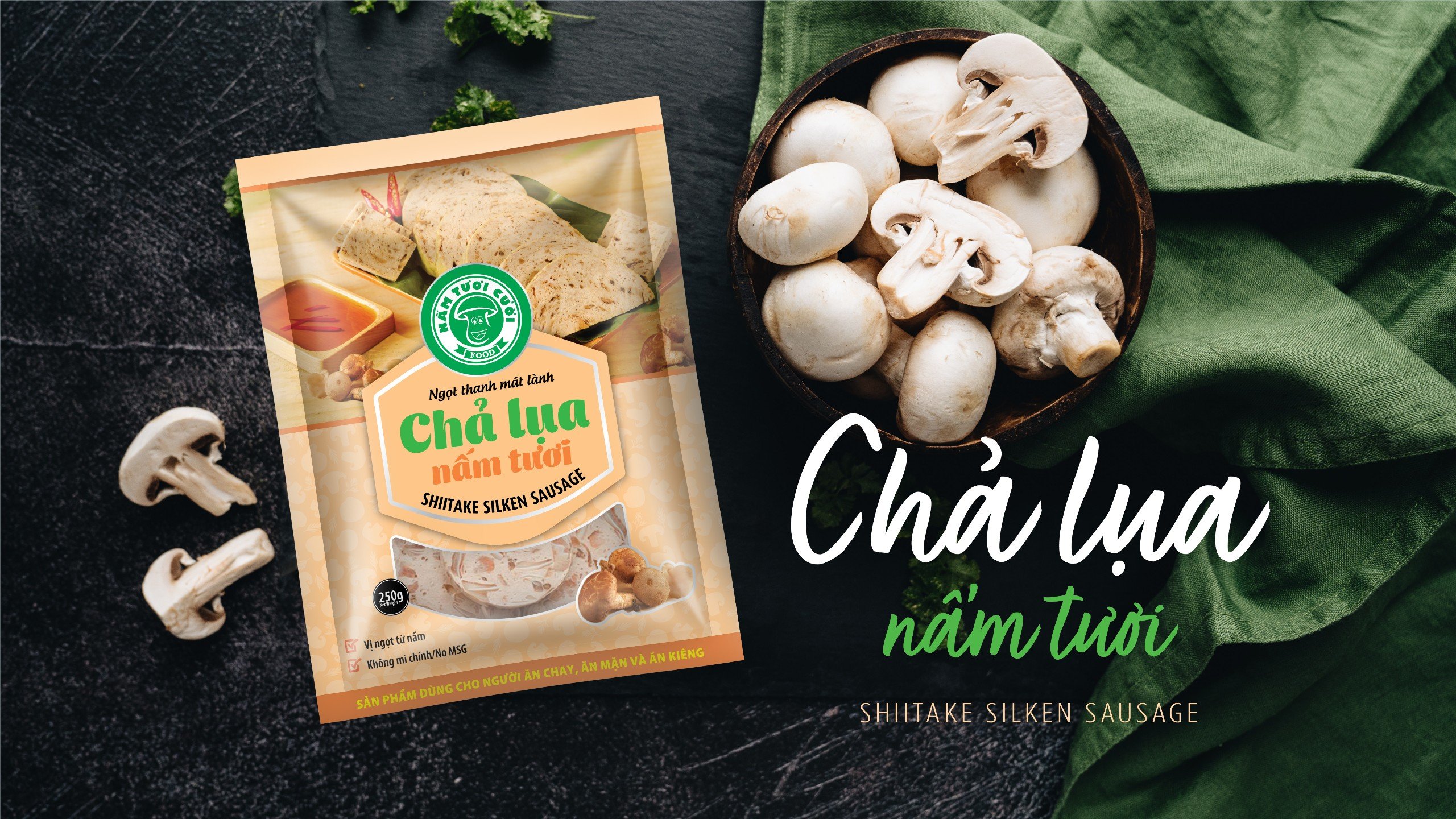 CHẢ LỤA NẤM TƯƠI