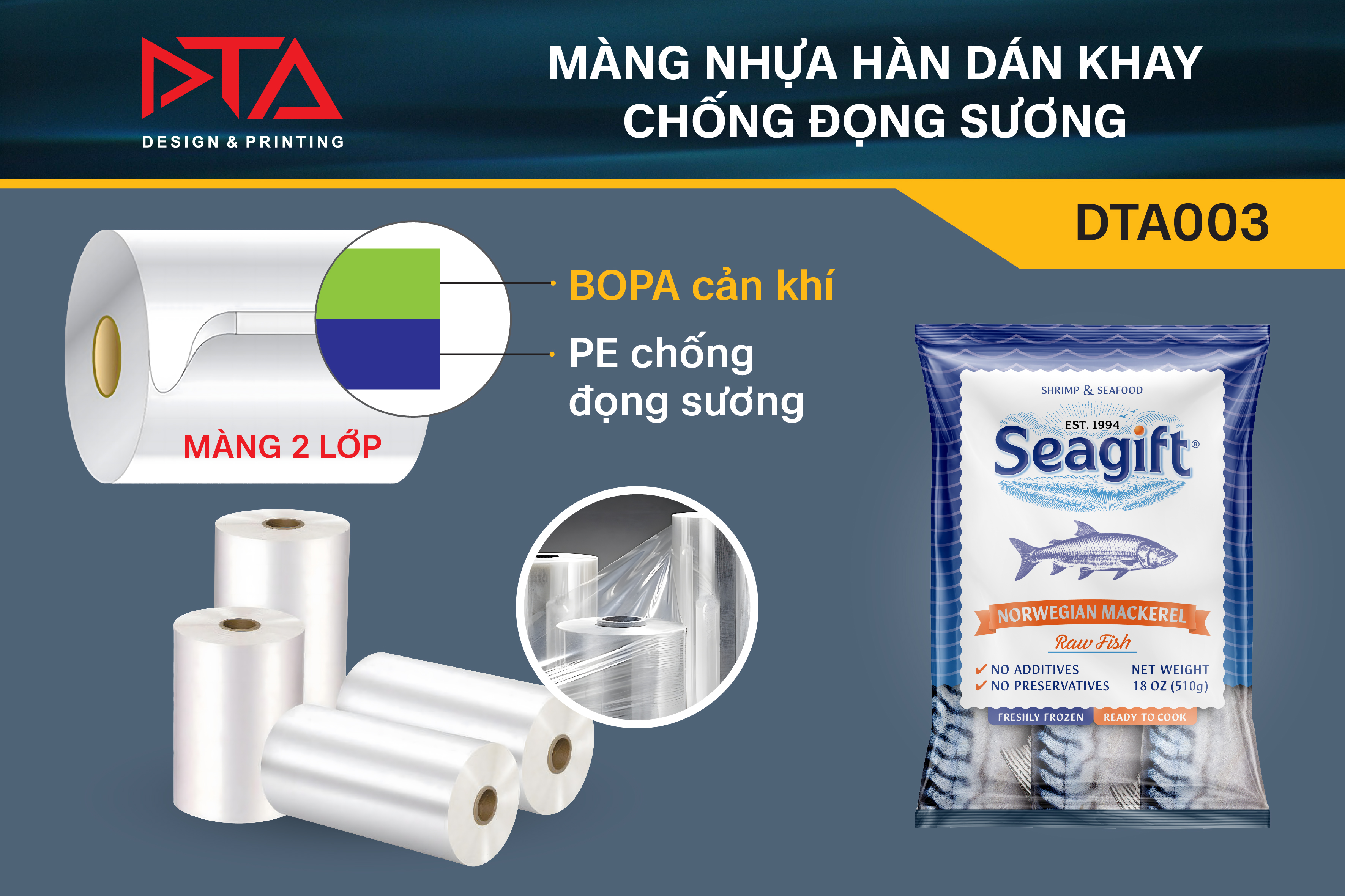 MÀNG NHỰA HÀN DÁN KHAY CHỐNG ĐỌNG SƯƠNG