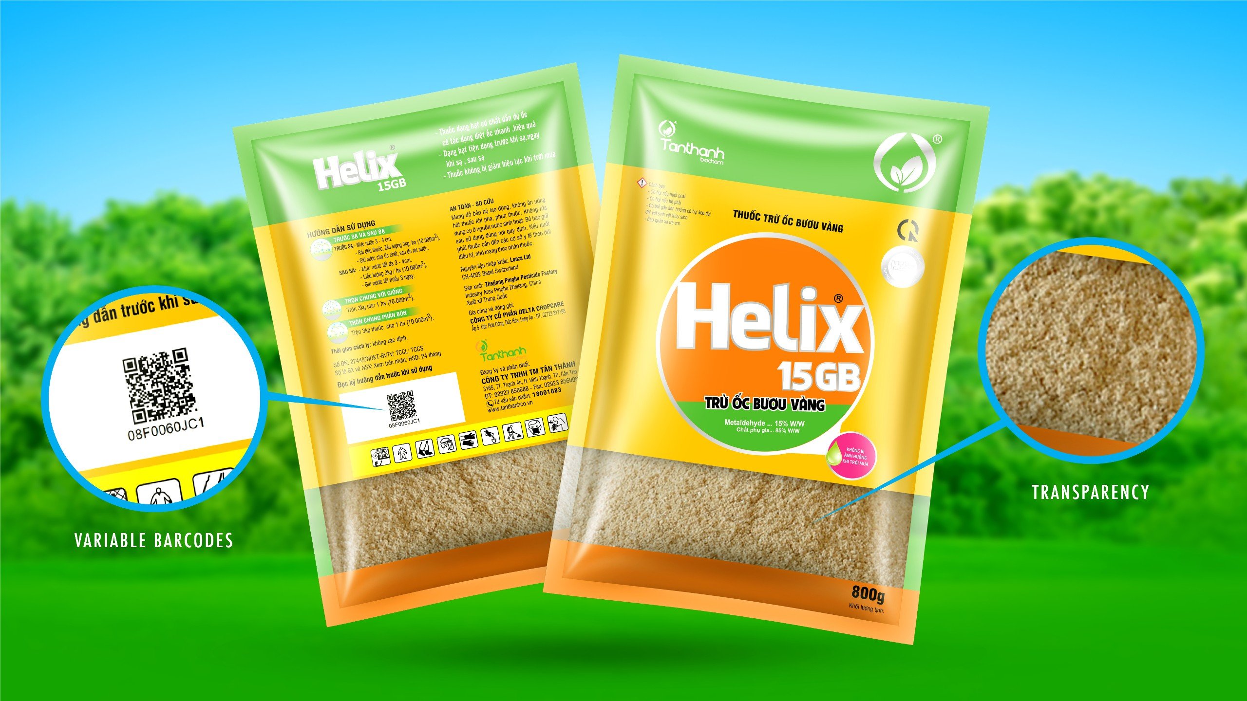 THUỐC TRỪ ỐC BƯƠU VÀNG HELIX 15GB